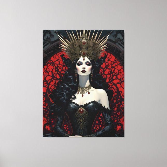 Gothic Queen Canvas Print (Front)