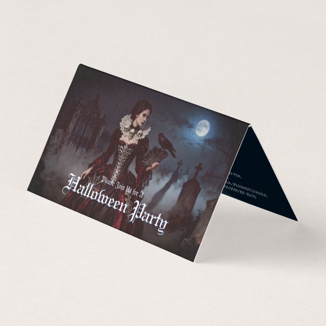 Gothic Queen in Moonlit Graveyard (Front)