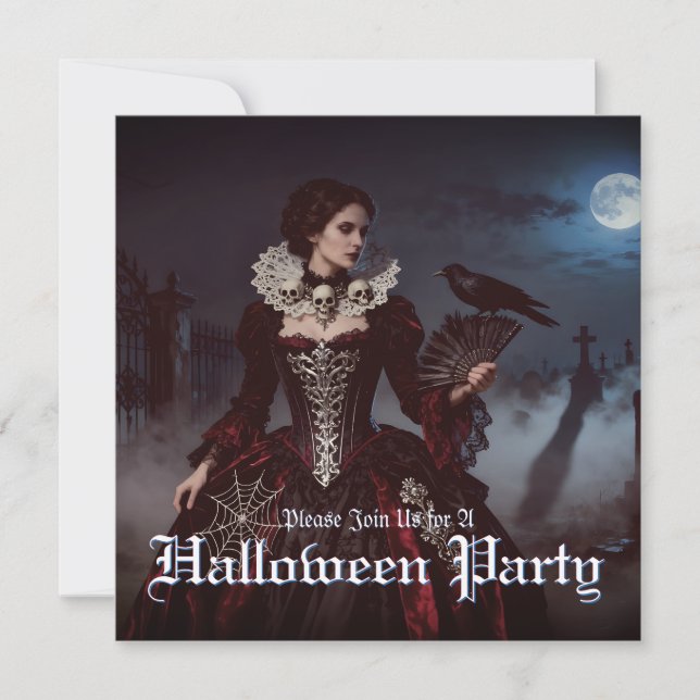 Gothic Queen in Moonlit Graveyard (Front)