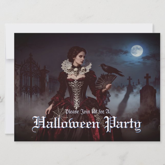 Gothic Queen in Moonlit Graveyard (Front)