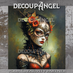 Gothic Queen of Spring Decoupage Tissue Paper