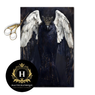 Gothic Raven Angel Decoupage Tissue Paper