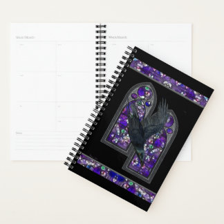 Gothic Raven Art Black Day Planner