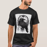 Gothic Raven Bird with Wiccan and Occult Symbols G