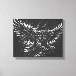 Gothic Raven – by BurnsInHell Canvas Print