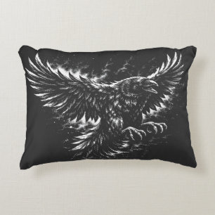 Gothic Raven – by BurnsInHell Decorative Cushion