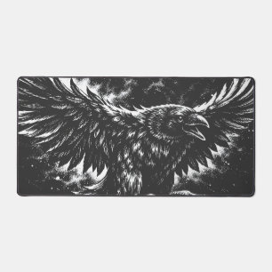 Gothic Raven – by BurnsInHell Desk Mat