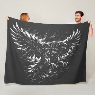 Gothic Raven – by BurnsInHell Fleece Blanket