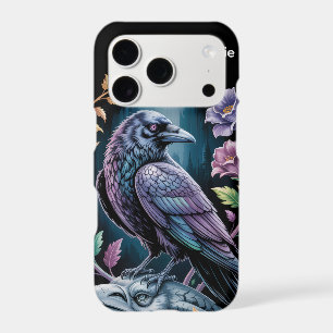 Gothic Raven Floral Dark Academia Style