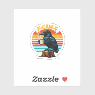 Gothic Raven Funny Halloween F-Caw-F Coffee Crow V