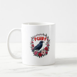 Gothic Raven Funny Halloween F Caw F Vintage Coffee Mug