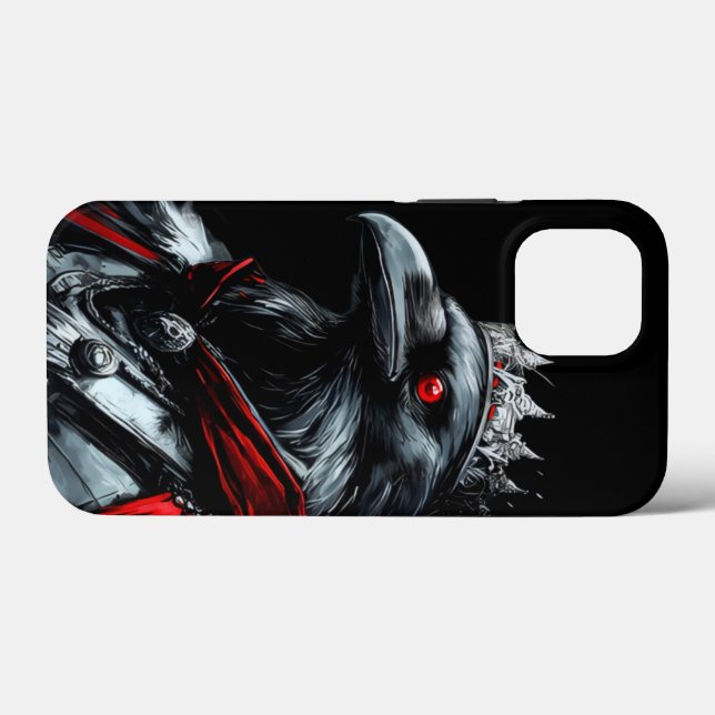 Gothic Raven King Graphic iPhone Case - Clean Mini (Back (Horizontal))