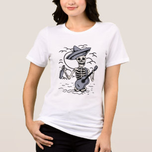 Gothic Raven Skull Witch Aesthetic Tee
