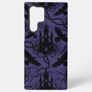 Gothic Raven & Thorn Castle Pattern Phone Case