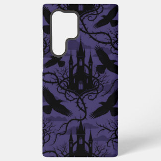 Gothic Raven & Thorn Castle Pattern Phone Case