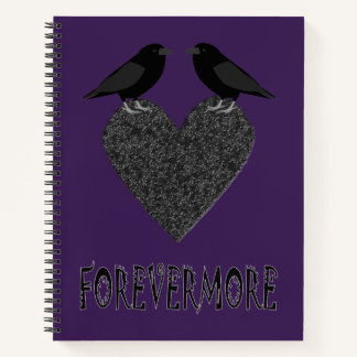 Gothic Ravens and Black Heart Notebook