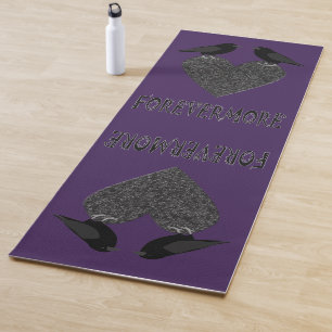 Gothic Ravens and Black Heart Yoga Mat