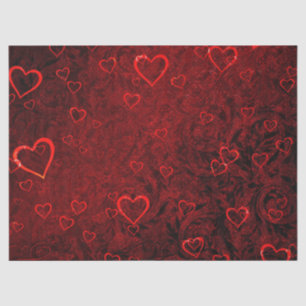 Gothic Red Black Hearts Background  Decoupage Tissue Paper