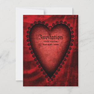 Gothic Red Heart Invitation