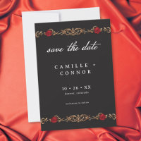 Gothic Red Rose Until Death Wedding