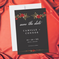 Gothic Red Rose Until Death Wedding