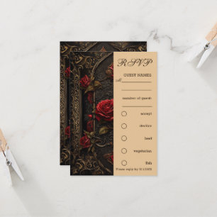 Gothic Red Rose's RSVP Invitation