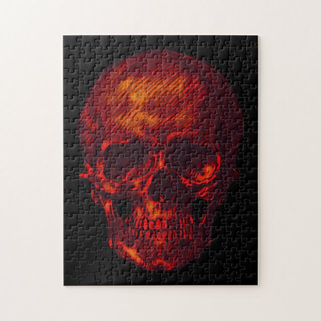 Gothic Red Skull Jigsaw Puzzle (Vertical)
