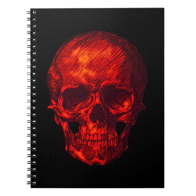 Gothic Red Skull Notebook (Front)