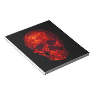 Gothic Red Skull Notepad