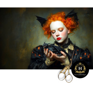 Gothic Redhead with Baby Dragon  Tissue Paper