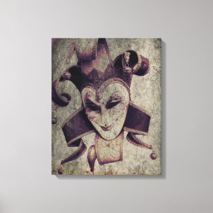 Gothic Renaissance Evil Clown Joker Canvas Print