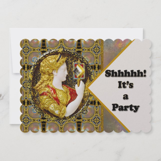 Gothic Renaissance Old World Surprise Party Invitation (Front)