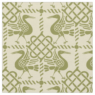 Gothic Revival Birds and Knots Fabric