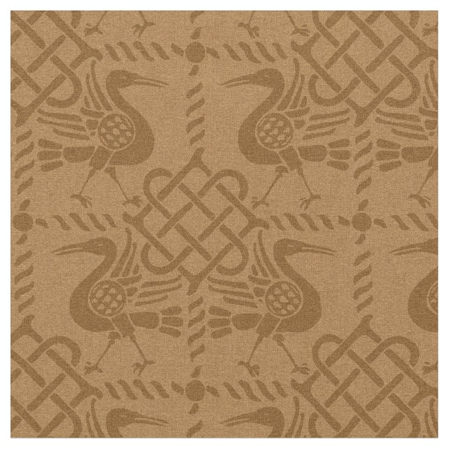 Gothic Revival Birds and Knots Fabric (Close Up)