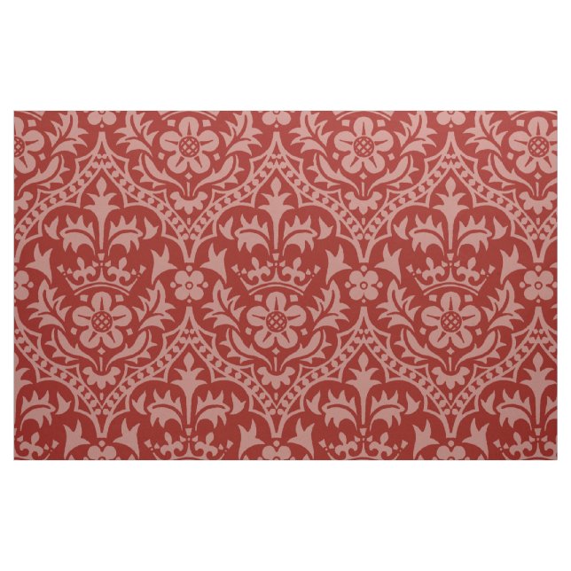 Gothic Revival Crowned Rose Fabric (Fat Quarter)
