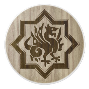 Gothic Revival Dragon Ceramic Pull