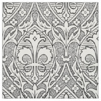 Gothic Revival Fleur de Lys - Black and White