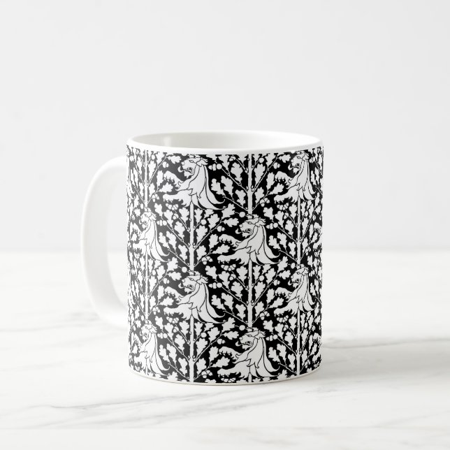 Gothic Revival Lions Coffee Mug (Front Left)