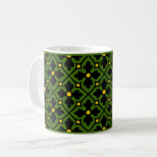 Gothic Revival Quatrefoil Coffee Mug (Front Left)