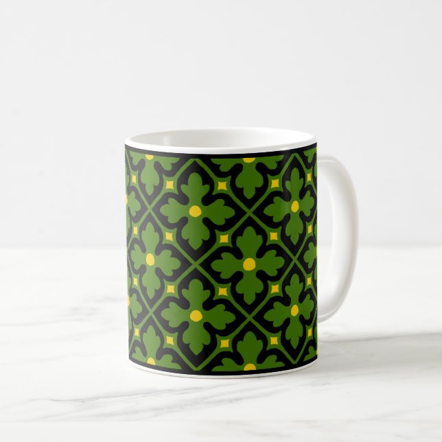 Gothic Revival Quatrefoil Coffee Mug (Front Right)