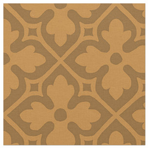Gothic Revival Quatrefoils, Burnt Caramel Fabric