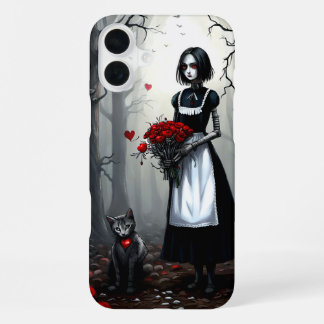 Gothic Robot Girl iPhone 16 Plus Case