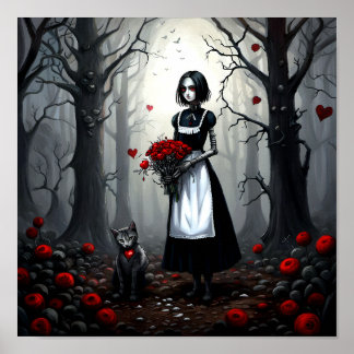 Gothic Robot Girl Poster