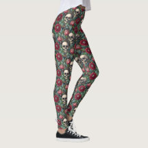Gothic Rococo Flowers and Skulls