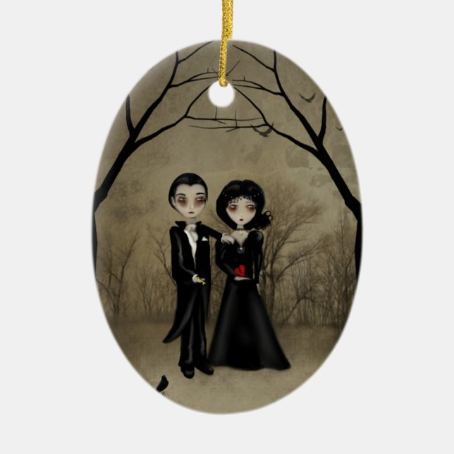 Gothic Romance Christmas Ornament (Front)