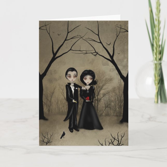 Gothic Romance Greeting Card (Front)