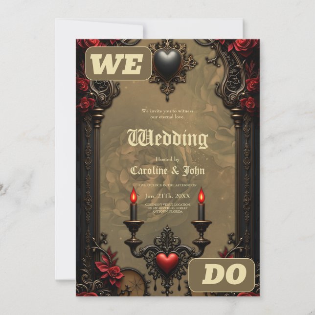 Gothic Romance: Hidden Passion.  Invitation (Front)