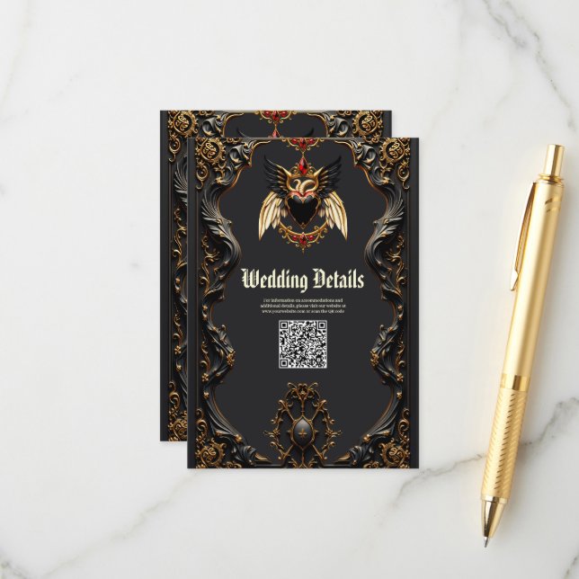 Gothic Romance, In the Shadows of Love.  Enclosure Card (Front/Back In Situ)