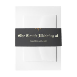 Gothic Romance, In the Shadows of Love.  Invitation Belly Band
