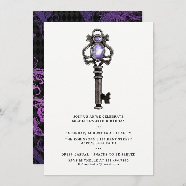 Gothic Romance Invitation (Front/Back)
